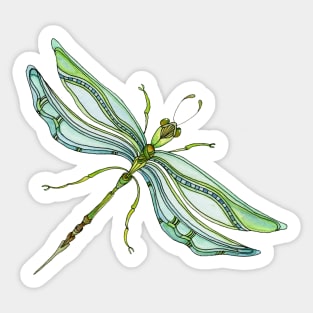 Deco Dragonfly Watercolor Sticker